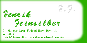 henrik feinsilber business card